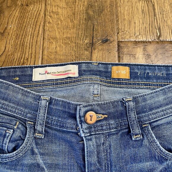 Pilcro and the Letterpress Hyphen Womens 26 Stretch Medium Wash Low Rise Jeans - Picture 2 of 7